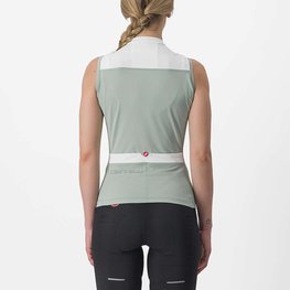 CASTELLI Cycling sleeveless jersey - SOLARIS LADY - green/ivory