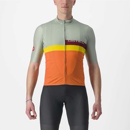 CASTELLI Cycling short sleeve jersey - A BLOCCO - orange/bordeaux/green/yellow