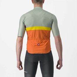 CASTELLI Cycling short sleeve jersey - A BLOCCO - orange/bordeaux/green/yellow