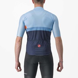CASTELLI Cycling short sleeve jersey - A BLOCCO - blue/orange