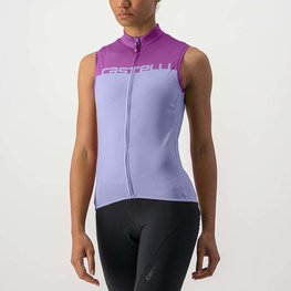 CASTELLI Cycling sleeveless jersey - VELOCISSIMA LADY - purple