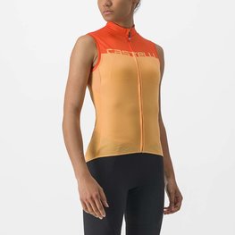 CASTELLI Cycling sleeveless jersey - VELOCISSIMA LADY - orange
