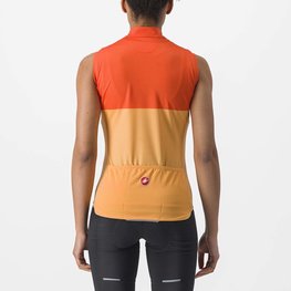 CASTELLI Cycling sleeveless jersey - VELOCISSIMA LADY - orange