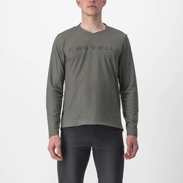 CASTELLI Cycling summer long sleeve jersey - TRAIL TECH 2 - grey