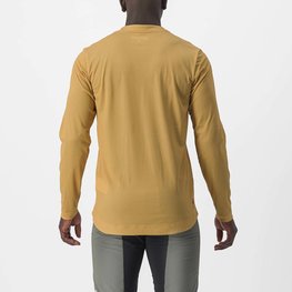 CASTELLI Cycling summer long sleeve jersey - TRAIL TECH 2 - yellow