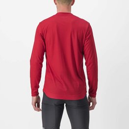 CASTELLI Cycling summer long sleeve jersey - TRAIL TECH 2 - red
