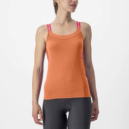 CASTELLI Cycling sleeveless jersey - BAVETTE LADY - orange