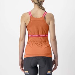 CASTELLI Cycling sleeveless jersey - BAVETTE LADY - orange