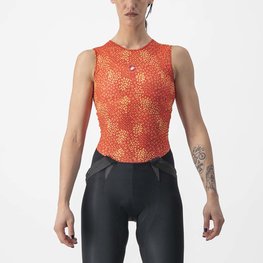 CASTELLI Cycling sleeve less t-shirt - PRO MESH 4 W LADY - orange