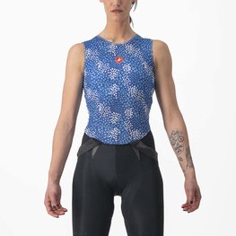 CASTELLI Cycling sleeve less t-shirt - PRO MESH 4 W LADY - blue