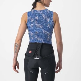 CASTELLI Cycling sleeve less t-shirt - PRO MESH 4 W LADY - blue