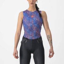 CASTELLI Cycling sleeve less t-shirt - PRO MESH 4 W LADY - blue