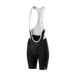 CASTELLI Cycling bib shorts - VELOCISSIMA LADY - red/black