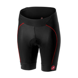 CASTELLI Cycling shorts without bib - VELOCISSIMA LADY - black/red