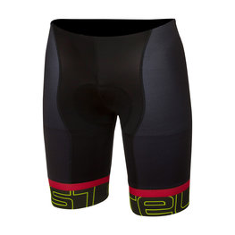 CASTELLI Cycling shorts without bib - VOLO - yellow/black/red