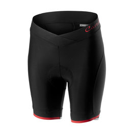 CASTELLI Cycling shorts without bib - VISTA LADY - red/black