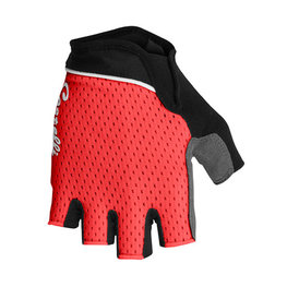 CASTELLI Cycling fingerless gloves - ROUBAIX W GEL LADY - red/black