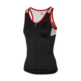 CASTELLI Cycling sleeveless jersey - SOLARE LADY - black/white/red