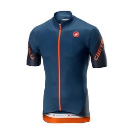 CASTELLI Cycling short sleeve jersey - ENTRATA 3.0 - blue/orange
