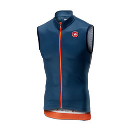 CASTELLI Cycling sleeveless jersey - ENTRATA 3.0 - blue/orange
