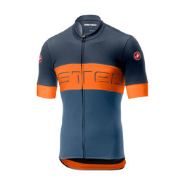 CASTELLI Cycling short sleeve jersey - PROLOGO VI - orange/blue
