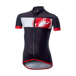 CASTELLI Cycling short sleeve jersey - FUTURE RACER KIDS - black/red
