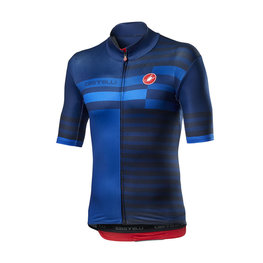 CASTELLI Cycling short sleeve jersey - MID WEIGHT PRO - blue