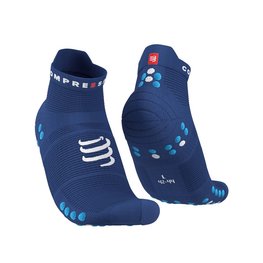 COMPRESSPORT Cycling ankle socks - PRO RACING 4.0 RUN - blue