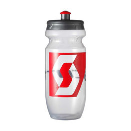 Cycling water bottle - SCOTT 550 ml  - red/transparent