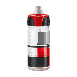 Cycling water bottle - CRYSTAL OMBRA 550 ml - transparent/red/black
