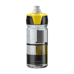 Cycling water bottle - CRYSTAL OMBRA 550 ml - black/yellow/transparent