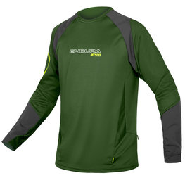 Cycling summer long sleeve jersey - MT500 BURNER SUMMER - green/grey