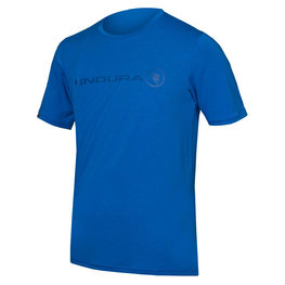 Cycling short sleeve t-shirt - SINGLETRACK MERINO - blue