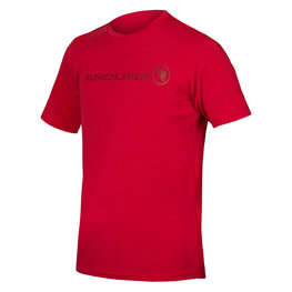 Cycling short sleeve t-shirt - SINGLETRACK MERINO - red