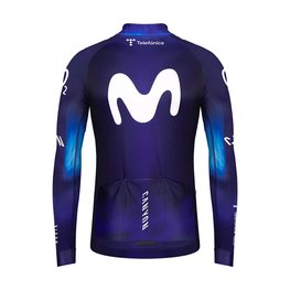 GOBIK Cycling winter long sleeve jersey - MOVISTAR 2023 PACER - blue/white