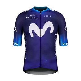 GOBIK Cycling short sleeve jersey - MOVISTAR 2023 - white/blue