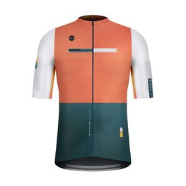 GOBIK Cycling short sleeve jersey - ATTITUDE 2.0  - green/white/orange