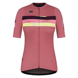 GOBIK Cycling short sleeve jersey - STARK LADY - bordeaux/pink/yellow
