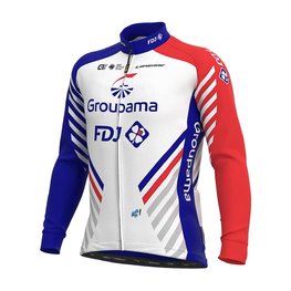 ALÉ Cycling winter long sleeve jersey - GROUPAMA FDJ 20 WNT - red/white/blue