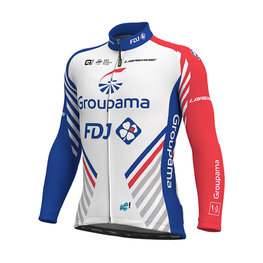 ALÉ Cycling winter long sleeve jersey - GROUPAMA FDJ 19 WNT - red/blue/white