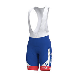 ALÉ Cycling bib shorts - GROUPAMA FDJ 2019 - white/red/blue