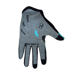 HAVEN Cycling long-finger gloves - DEMO LONG - blue/orange