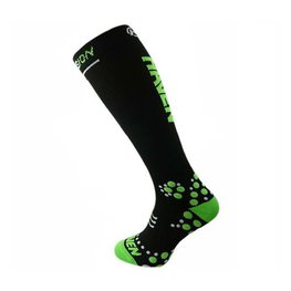 HAVEN Cycling knee-socks - EVOTEC SILVER - black/green