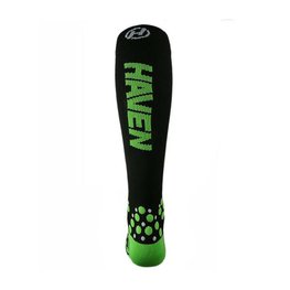 HAVEN Cycling knee-socks - EVOTEC SILVER - black/green