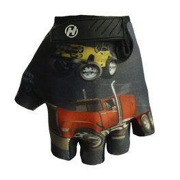 HAVEN Cycling fingerless gloves - DREAM KIDS - red/yellow/black