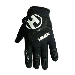 HAVEN Cycling long-finger gloves - DEMO LONG - black/white