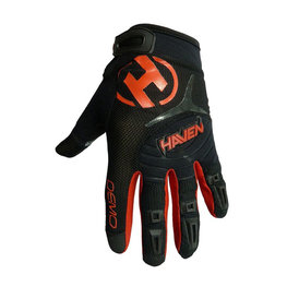 HAVEN Cycling long-finger gloves - DEMO LONG - black/red