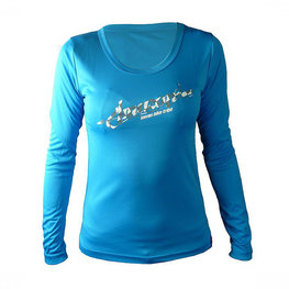 HAVEN Cycling summer long sleeve jersey - AMAZON LADY LONG MTB - white/blue