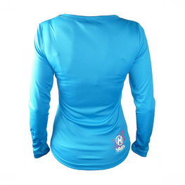 HAVEN Cycling summer long sleeve jersey - AMAZON LADY LONG MTB - blue/pink