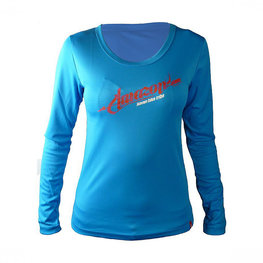HAVEN Cycling summer long sleeve jersey - AMAZON LADY LONG MTB - blue/pink